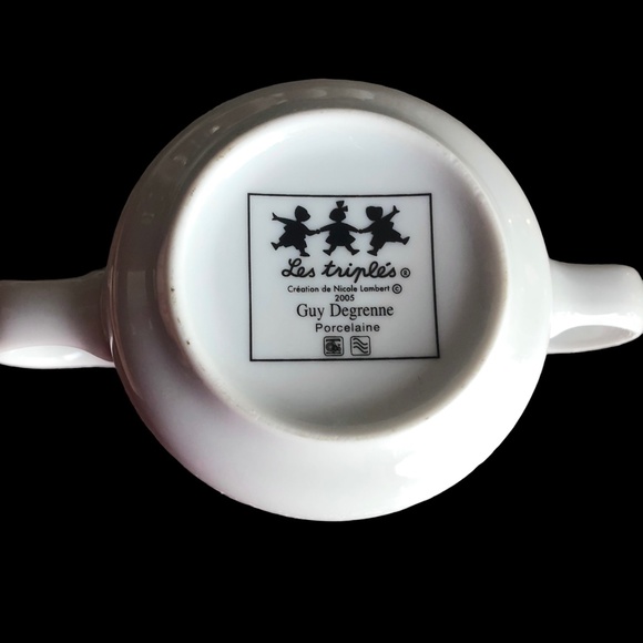 Guy Degrenne The Triplets Autumn Porcelain Cup w/Double Handles - Picture 4 of 5